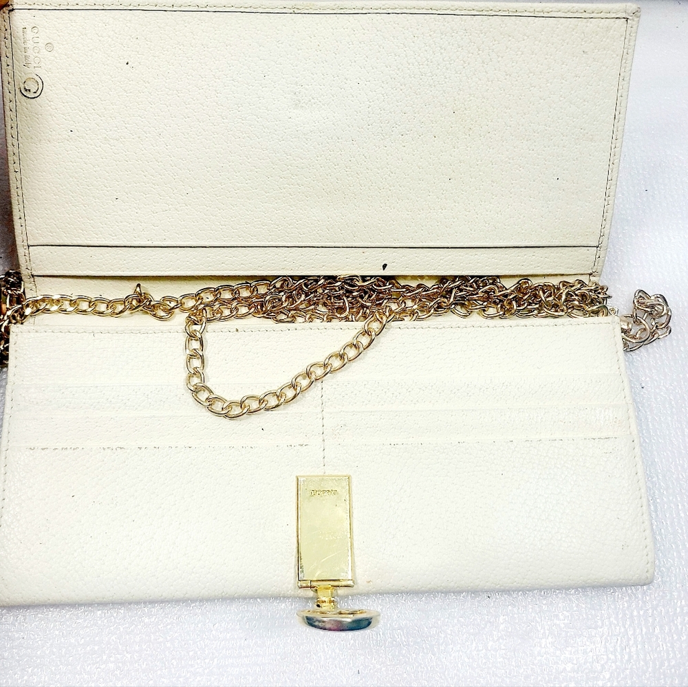 Gucci Canvas Leather Wallet On Chain - Picture 6 of 8